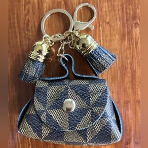 NWOT Keychain, Bag Charm, Coin Button Snap Closure  Mini Wallet